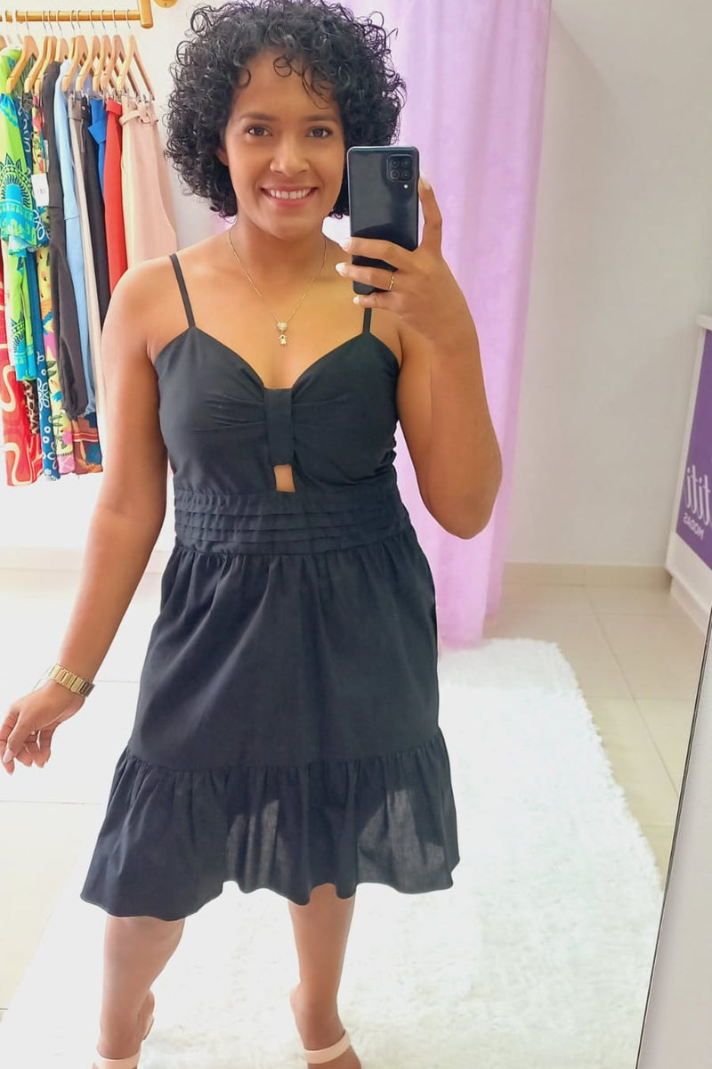 Vestido Tricolino Curto