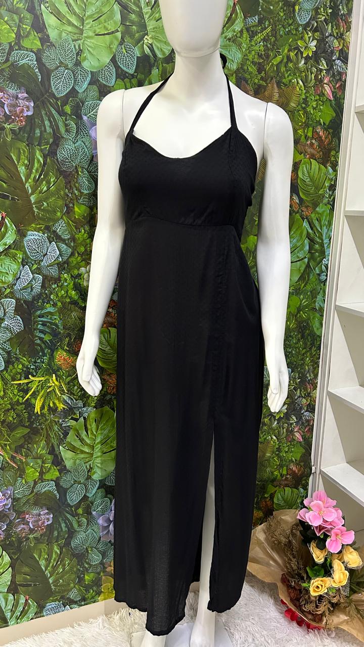 Vestido Longo Fenda Lateral