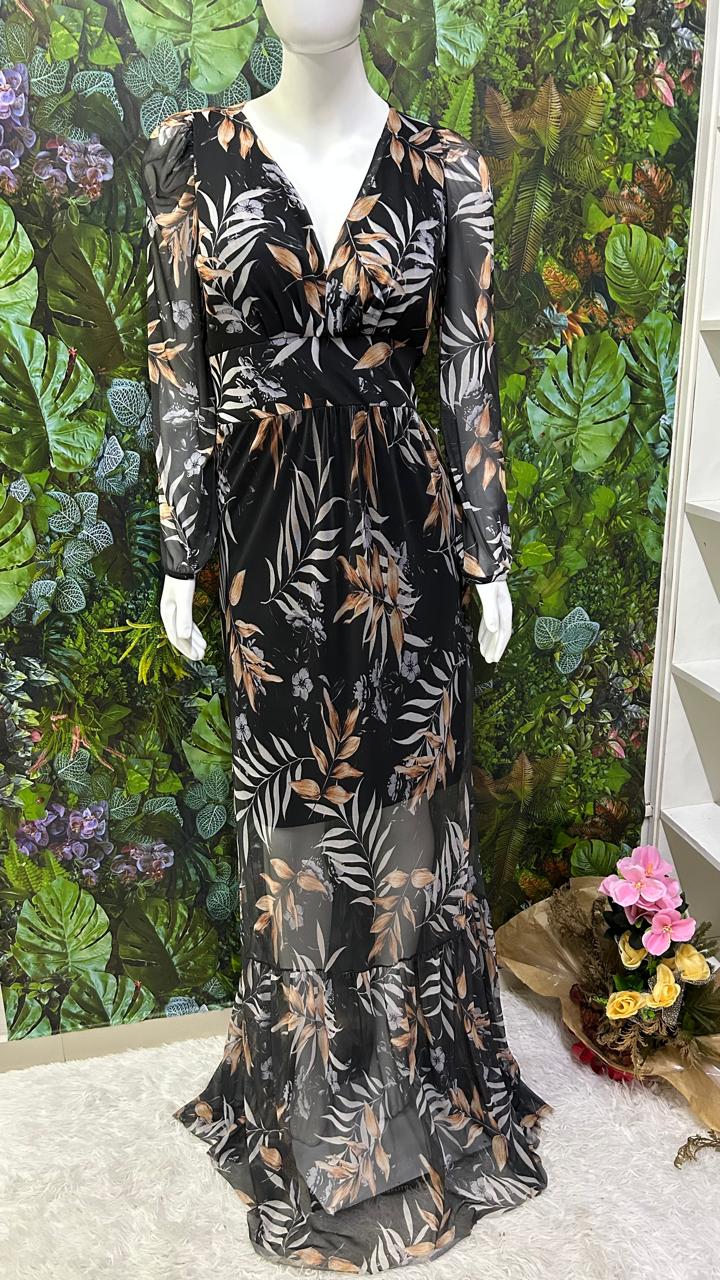 Vestido Tule Longo