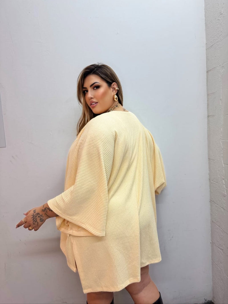 Blusa Kimono Waffle