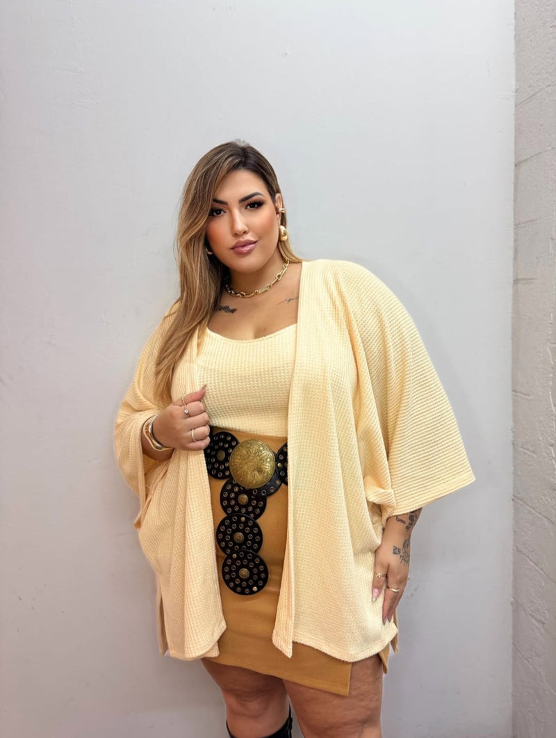Blusa Kimono Waffle