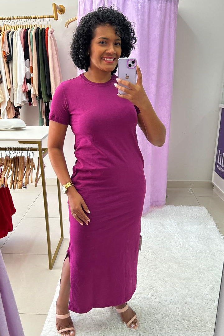 Vestido Midi Manga