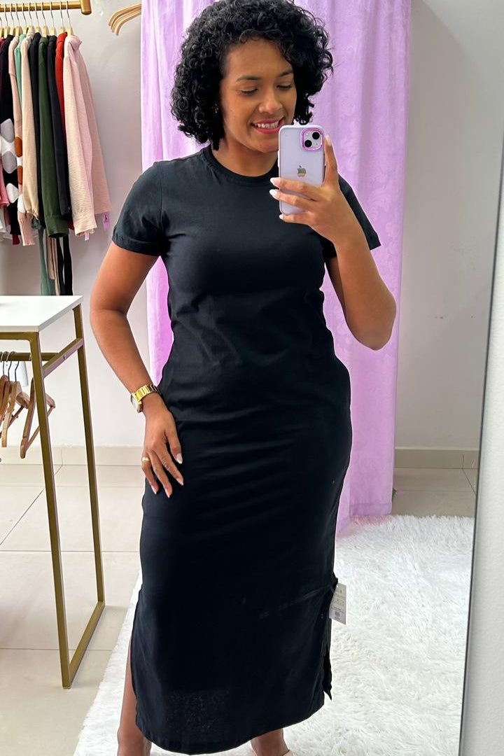 Vestido Midi Manga